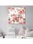 Tekli Kare Kanvas Salon Tablosu Pembe Soft Çiçekler 1