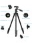 HT-T02 Profesyonel Tripod 154 cm Yatay Kullanım Çok Fonksiyonlu Panoramik Kafa 360 Derece Dönebilir 3