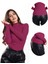Kaşkorse Tam Boğazlı Body Sweatshirt, Fuşya Melanj, 2xl 1
