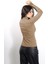 Kaşkorse Tam Boğazlı Body Sweatshirt, Kahve Melanj, M 3
