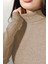 Alya Underwear Kaşkorse Tam Boğazlı Body Sweatshirt, Kahve Melanj,  S 2