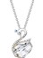 Seffaf Swarovski Taşlı Kuğu Kolye 1
