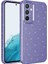 Samsung Galaxy A54 Kılıf Kamera Korumalı Simli Lüks Koton Kapak - Mor 1