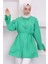 Yeşil Beli İpli Kol Detaylı Tunik 2