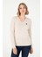 Kadın Krem Melanj Triko Kazak 50288997-VR159 3