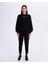 Authentic Angely Kadın Siyah Comfort Fit Sweatshirt 1