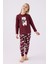 Kız Çocuk Uzun Kol Pijama Takım AR3107 Bordo 3