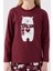Kız Çocuk Uzun Kol Pijama Takım AR3107 Bordo 4