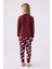 Kız Çocuk Uzun Kol Pijama Takım AR3107 Bordo 5