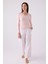 Kadın Uzun Kol Pijama Takım AR3120 Soft Pembe 1