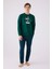 Erkek Koyu Yeşil Uzun Kol Pijama Takım 1