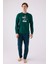 Erkek Koyu Yeşil Uzun Kol Pijama Takım 3