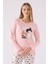Kadın Uzun Kol Pijama Takım AR3057 Açık Pembe 2