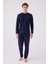 Erkek Uzun Kol Pijama Takım AR3130 Lacivert 3