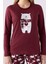 Kadın Uzun Kol Pijama Takım AR3107 Bordo 4