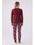 Kadın Uzun Kol Pijama Takım AR3107 Bordo 5