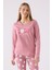 Kadın Uzun Kol Pijama Takım AR3088 Karanfil 2