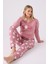 Kadın Uzun Kol Pijama Takım AR3088 Karanfil 3