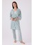 Pıerre Cardın Kadın Uzun Kol Pijama Takım PC8905 Krem 4