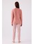 Kadın Uzun Kol Pijama Takım AR3072 Retro Pembe 5