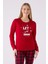 Kadın Uzun Kol Pijama Takım AR3105 Kırmızı 2