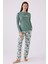 Kadın Uzun Kol Pijama Takım AR3115 Yeşil 1