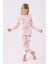Kız Çocuk Uzun Kol Pijama Takım RP3460 Açık Pembe 1