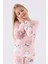 Kız Çocuk Uzun Kol Pijama Takım RP3460 Açık Pembe 2