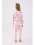 Kız Çocuk Uzun Kol Pijama Takım RP3460 Açık Pembe 5