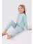 Kız Çocuk Uzun Kol Pijama Takım RP3486 Su Yeşili 3