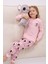 Kız Çocuk Uzun Kol Pijama Takım RP3491 Açık Pembe 3
