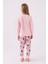 Kız Çocuk Uzun Kol Pijama Takım RP3491 Açık Pembe 5