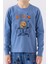 Erkek Çocuk Uzun Kol Pijama Takım RP3443 Mavi 4