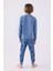 Erkek Çocuk Uzun Kol Pijama Takım RP3443 Mavi 5