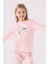 Kız Çocuk Uzun Kol Pijama Takım RP3461 Açık Pembe 2