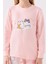 Kız Çocuk Uzun Kol Pijama Takım RP3461 Açık Pembe 4