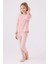 Kız Çocuk Uzun Kol Pijama Takım RP3458 Somon 1
