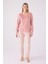 Pıerre Cardın Kadın Uzun Kol Pijama Takım PC8916 Retro Pembe 3