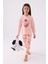Kız Çocuk Pembe Uzun Kol Pijama Takım 3