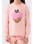 Kız Çocuk Pembe Uzun Kol Pijama Takım 4