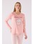 Kadın Uzun Kol Pijama Takım RP3479 Pembe 2