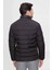 Slim Fit Siyah Gizlenebilir Kapüşonlu Elyaf Dolgulu Rüzgar Geçirmez Mont 3EC073151002M 5