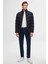 Slim Fit Lacivert Gizlenebilir Kapüşonlu Elyaf Dolgulu Rüzgar Geçirmez Mont 3EC073151002M 2
