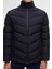 Slim Fit Lacivert Gizlenebilir Kapüşonlu Elyaf Dolgulu Rüzgar Geçirmez Mont 3EC073151002M 4