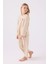 Kız Çocuk Krem Uzun Kol Pijama Takım 3