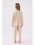 Kız Çocuk Krem Uzun Kol Pijama Takım 5