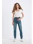 Comfort Mom Yüksek Bel Uzun Jean Yıkamalı Pantolon D4302AX24AU 2
