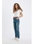 Comfort Mom Yüksek Bel Uzun Jean Yıkamalı Pantolon D4302AX24AU 3