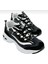 Kadın Bağcıklı Spor Ayakkabı-Siyah-Beyaz 2