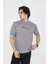 Bisiklet Yaka Slim Fit T-Shirt- Gri 2